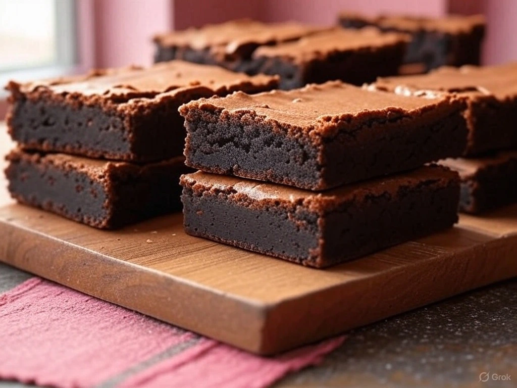 Premium crinkle top fudgy brownies and artisanal baking process at Ovenly By Nilav, Thoothukudi